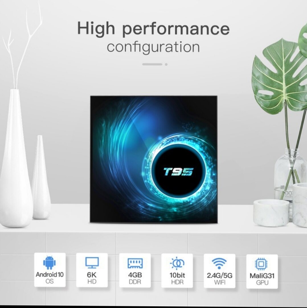 Android tivi box 4 Gb Ram, băng tần wifi kép, bluetooth 5.0