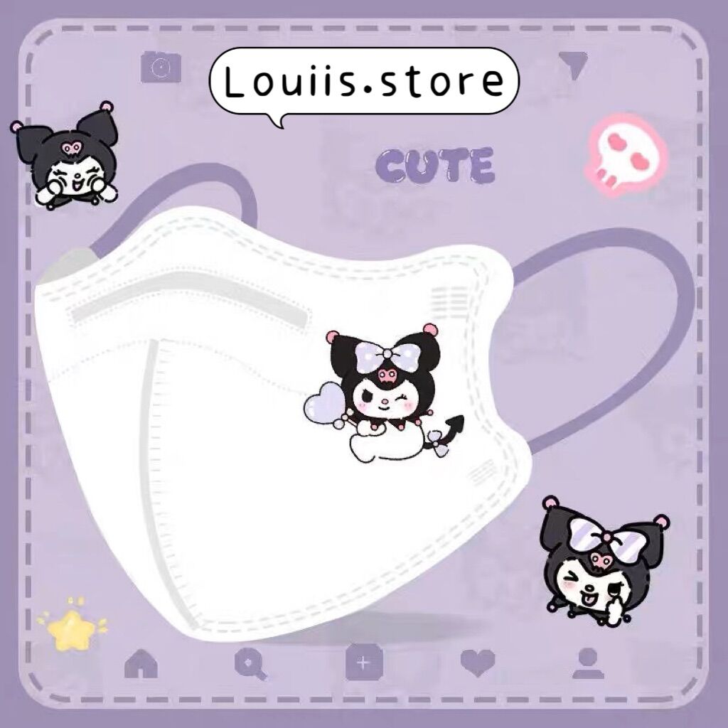 Khẩu trang in hình Kuromi dễ thương người lớn Louiis.store