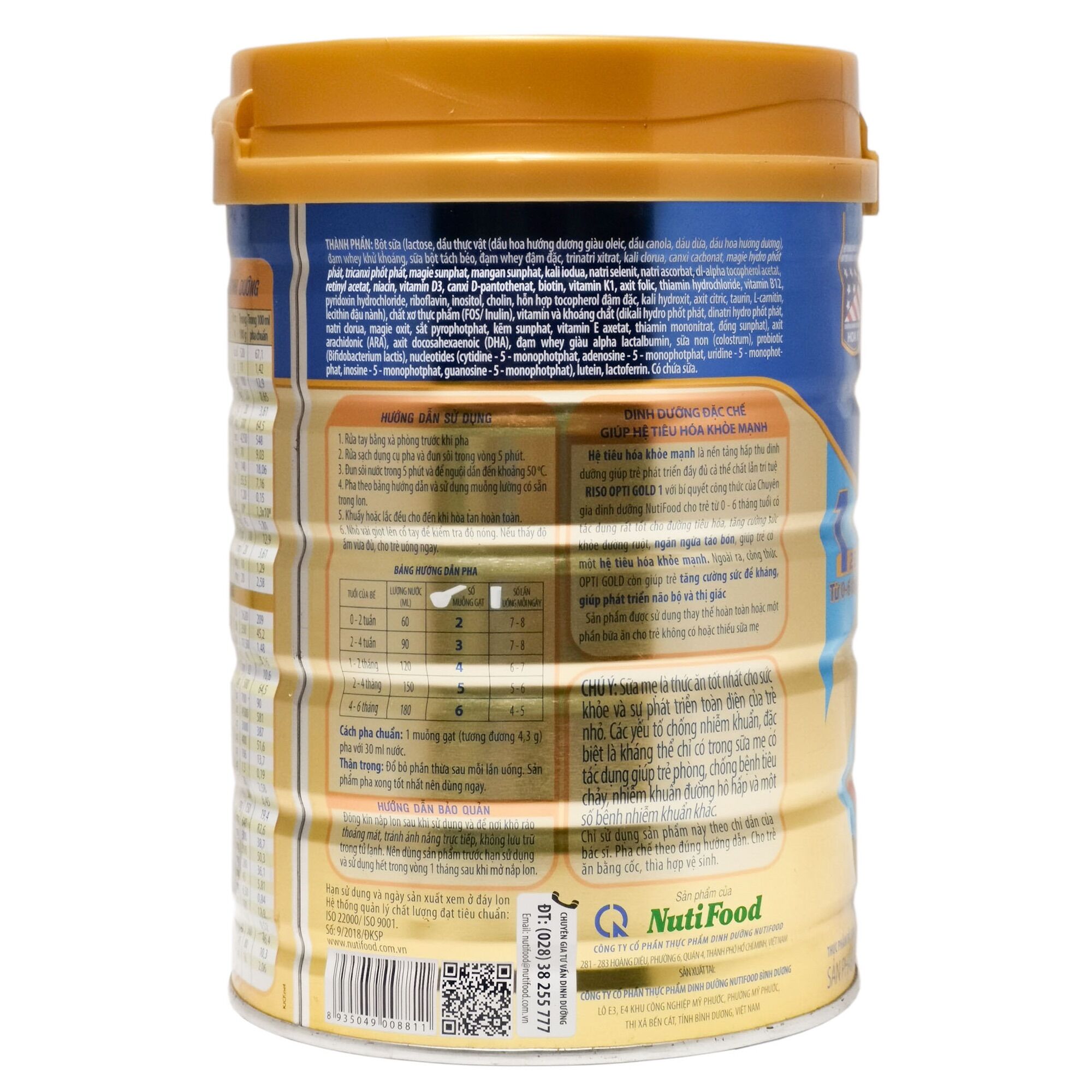 [HCM]Sữa Bột Riso Opti gold 2 850g