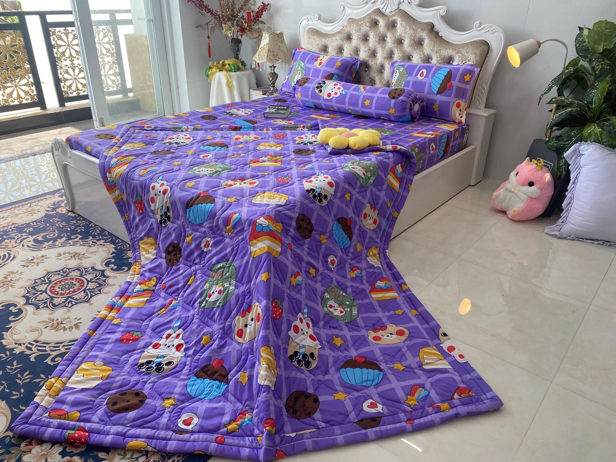 Bộ drap ga thun hàn quốc mẫu mới