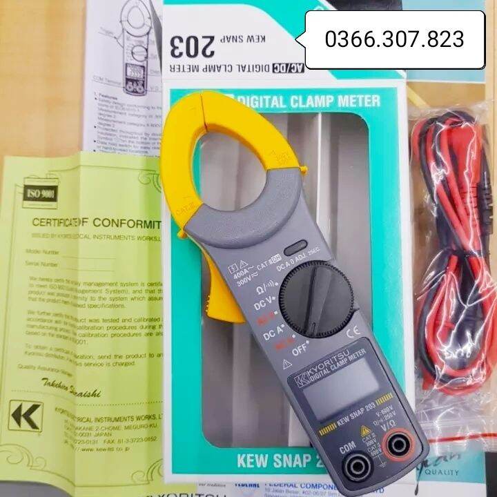 Ampe kìm đo dòng AC/DC KewSnap Kyoritsu KN203 (400A)