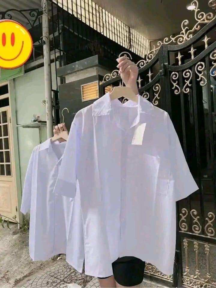 Áo sơ mi tay lỡ form rộng