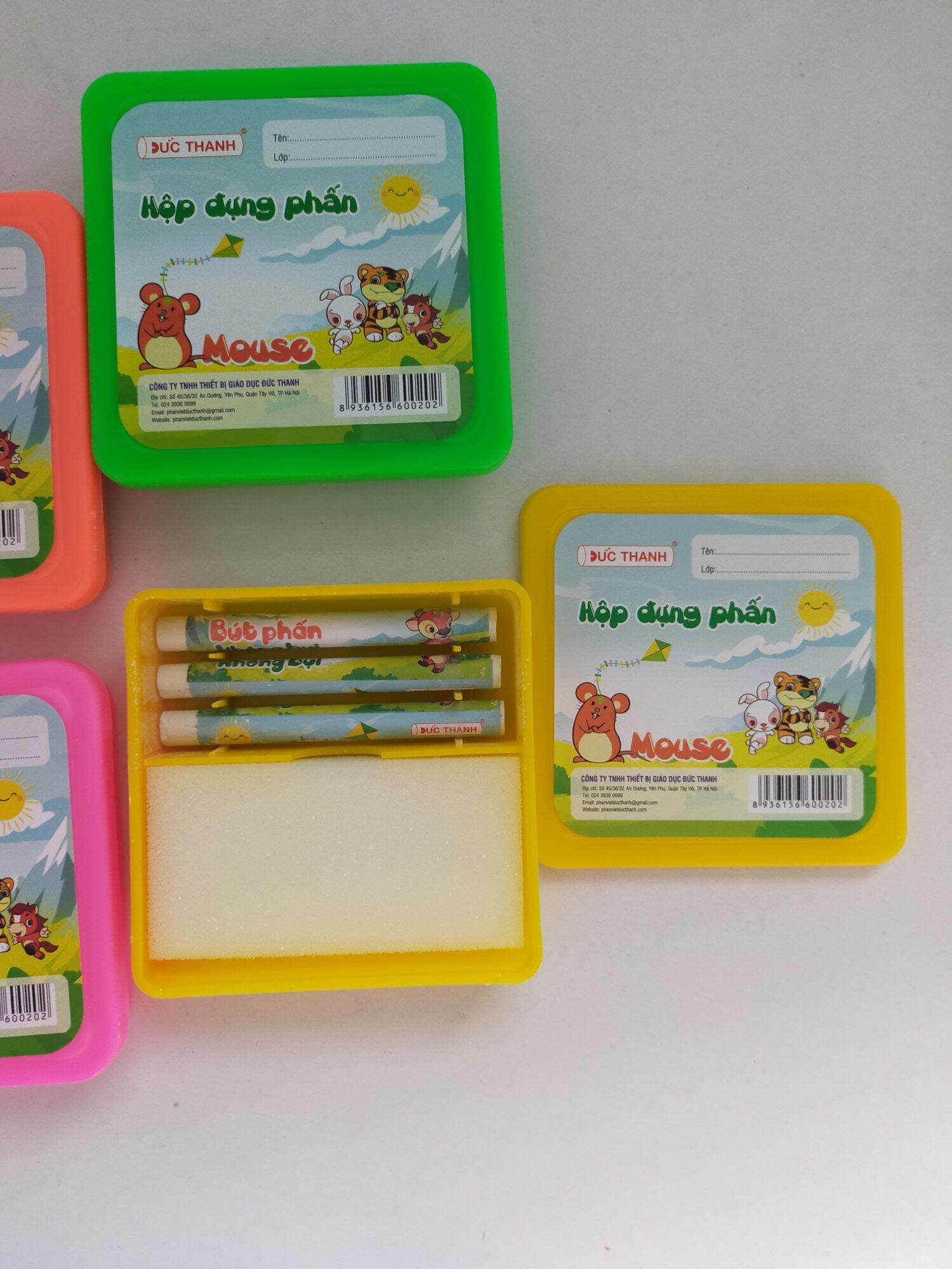2 Hộp     Đựng   Phấn   Học     Sinh