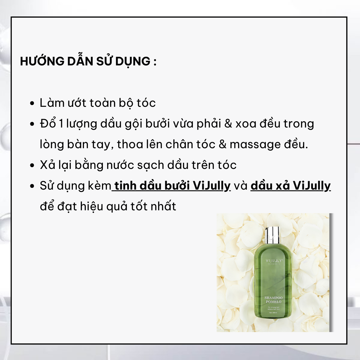 Dầu gội bưởi ngăn rụng tóc Vi Jully 350ml