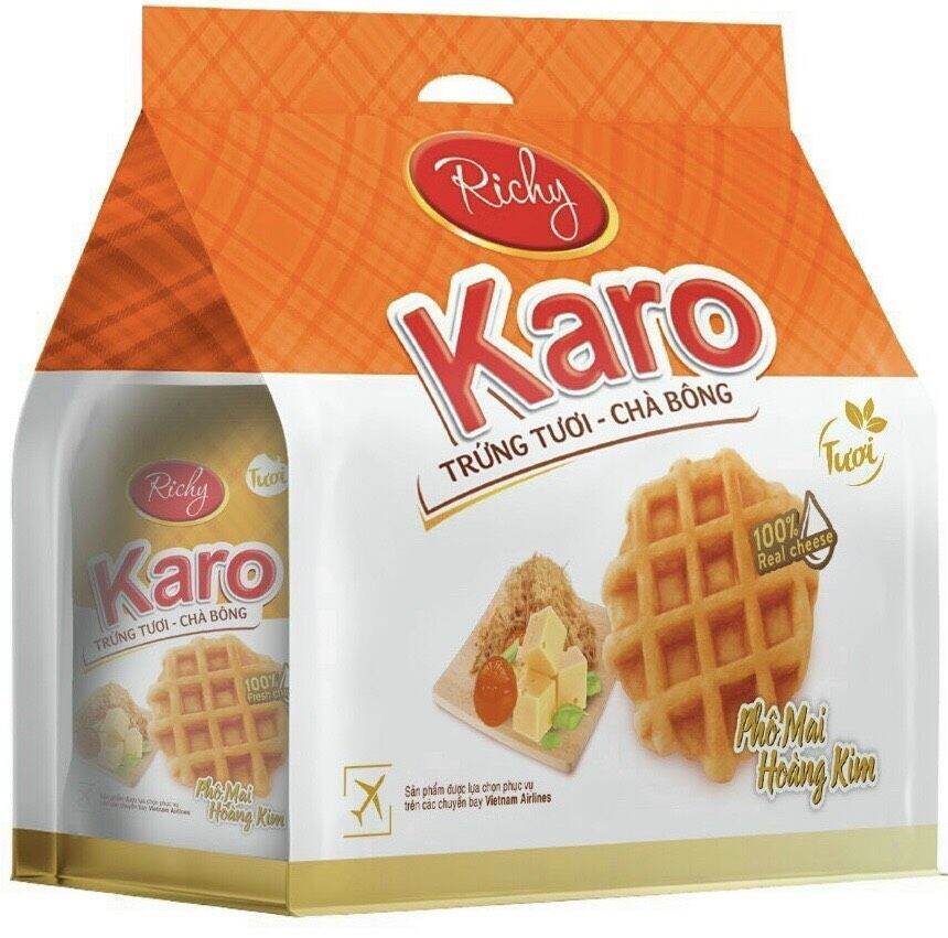 bánh trứng tươi - chà bông Karo (Vị pho mai hoàng kim) (6cái bịch) thumbnail