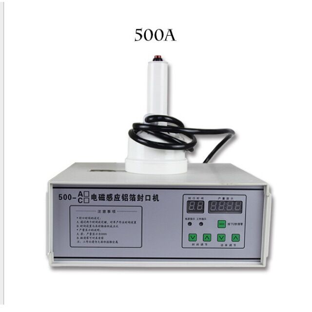Máy dán màng seal chai lọ 500a