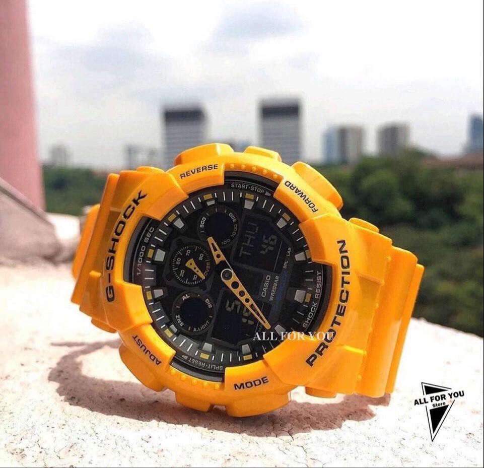 Đồng Hồ G Shock GA 100 Vàng Chống Nước