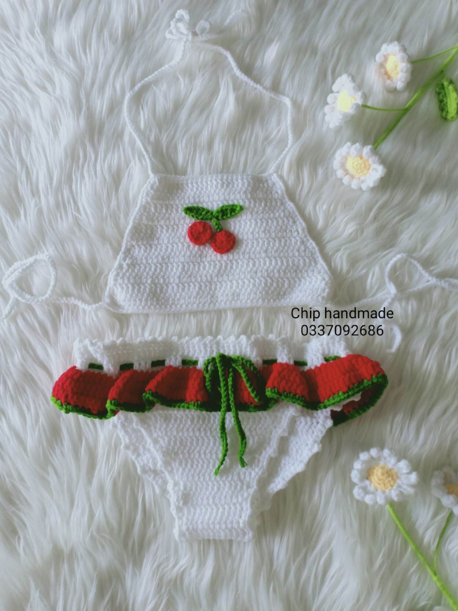 bikini len handmade cho bé