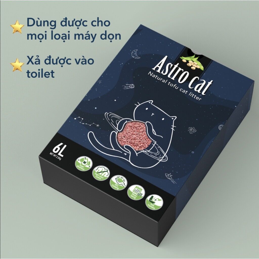 Thùng 6 hộp cát đậu astro cat