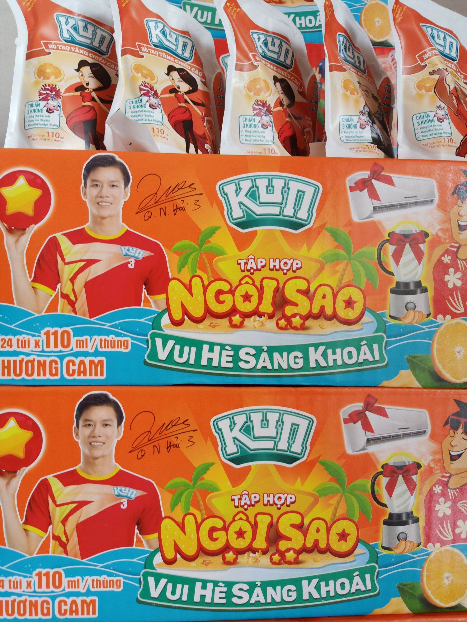 Sữa kun túi hương cam 110 ml