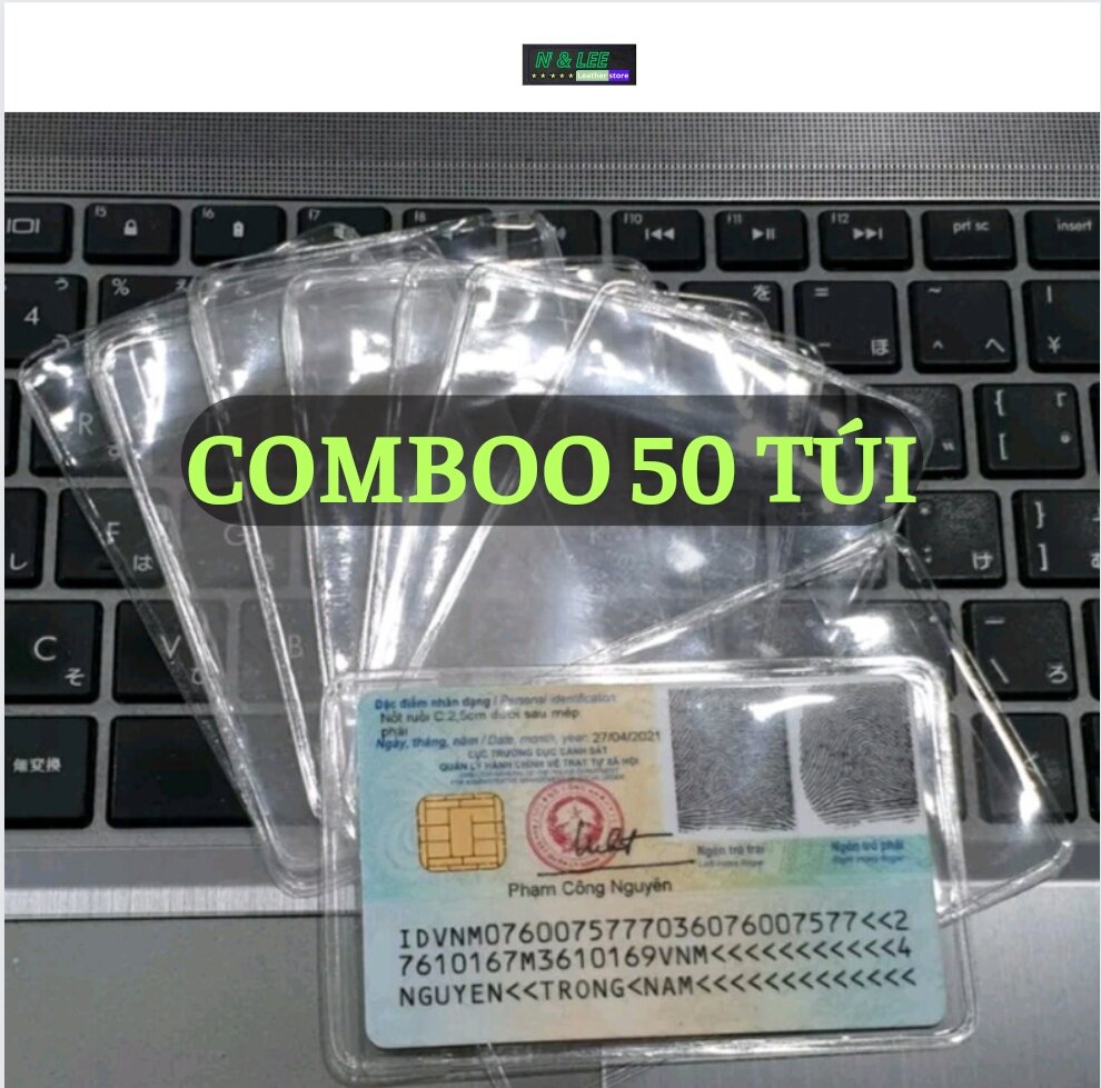 (COMBOO 1- 200) vỏ bọc thẻ CCCD. vỏ bọc thẻ bao chống xước chip cccd - ATM trong suốt có nắp bảo vệ