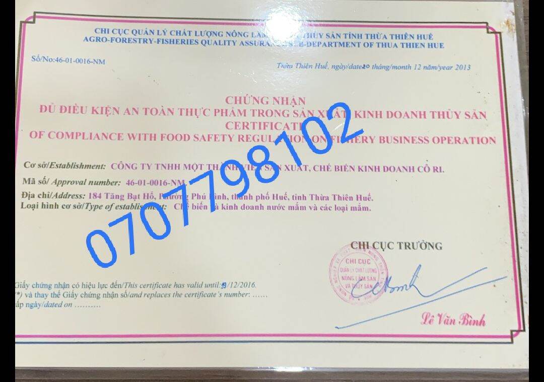 Mắm nêm Cô Ri 500ml đặc sản Huế
