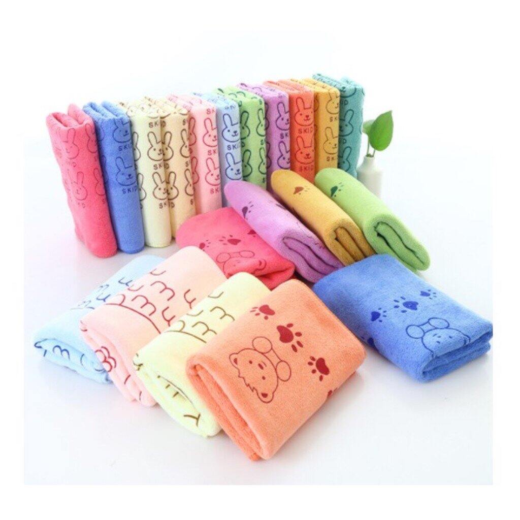 Khăn mặt họa tiết cho bé kích thước 25 x 50cm