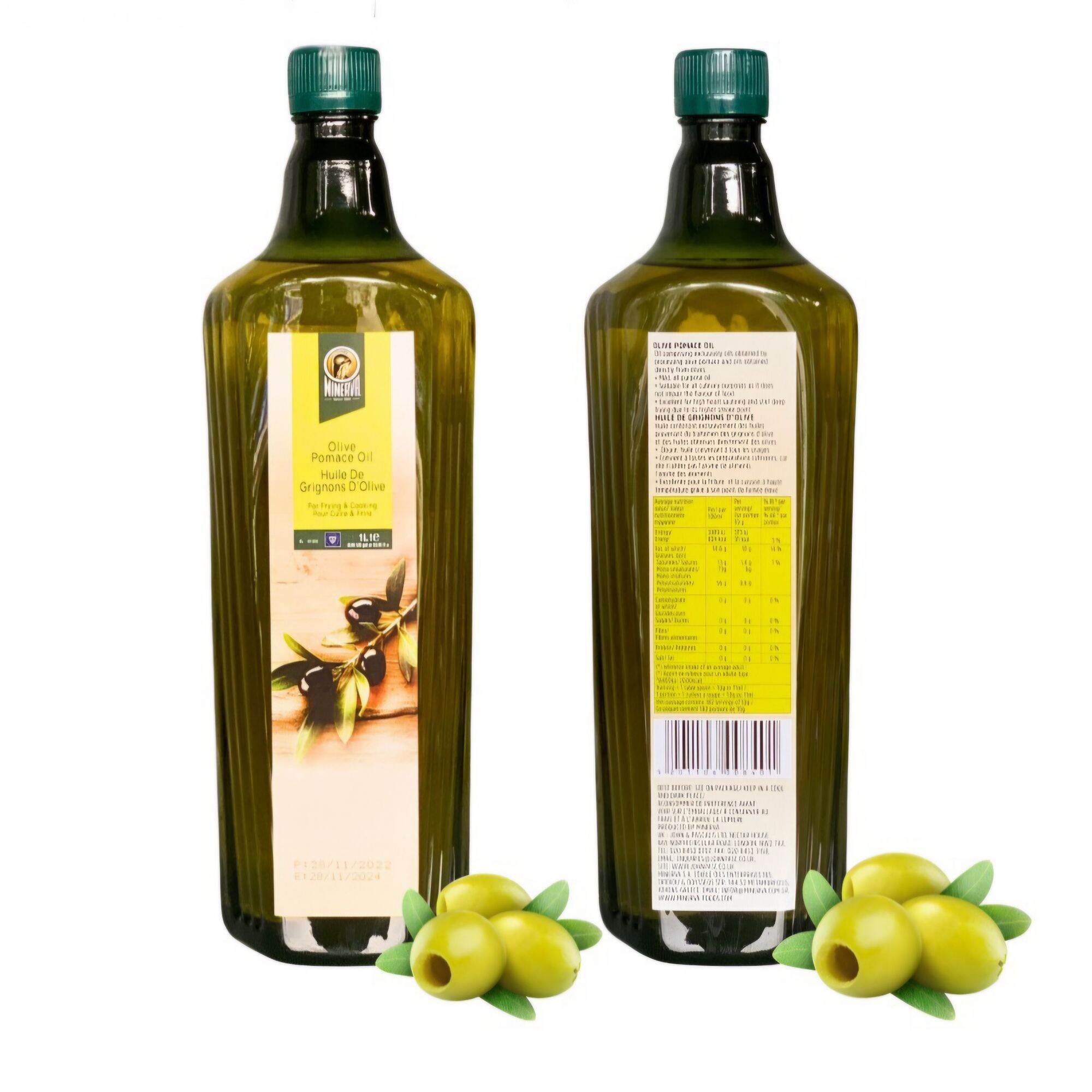 Dầu Olive (Oliu) Nguyên Chất Pomance Minerva NK Hy Lạp (Chai 1L)