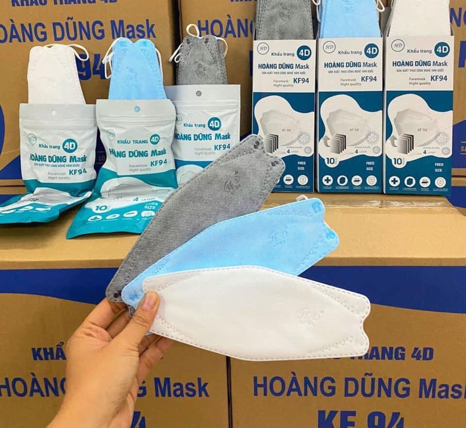 Sỉ 1 thùng 300 chiếc khẩu trang kf94 hoàng dũng