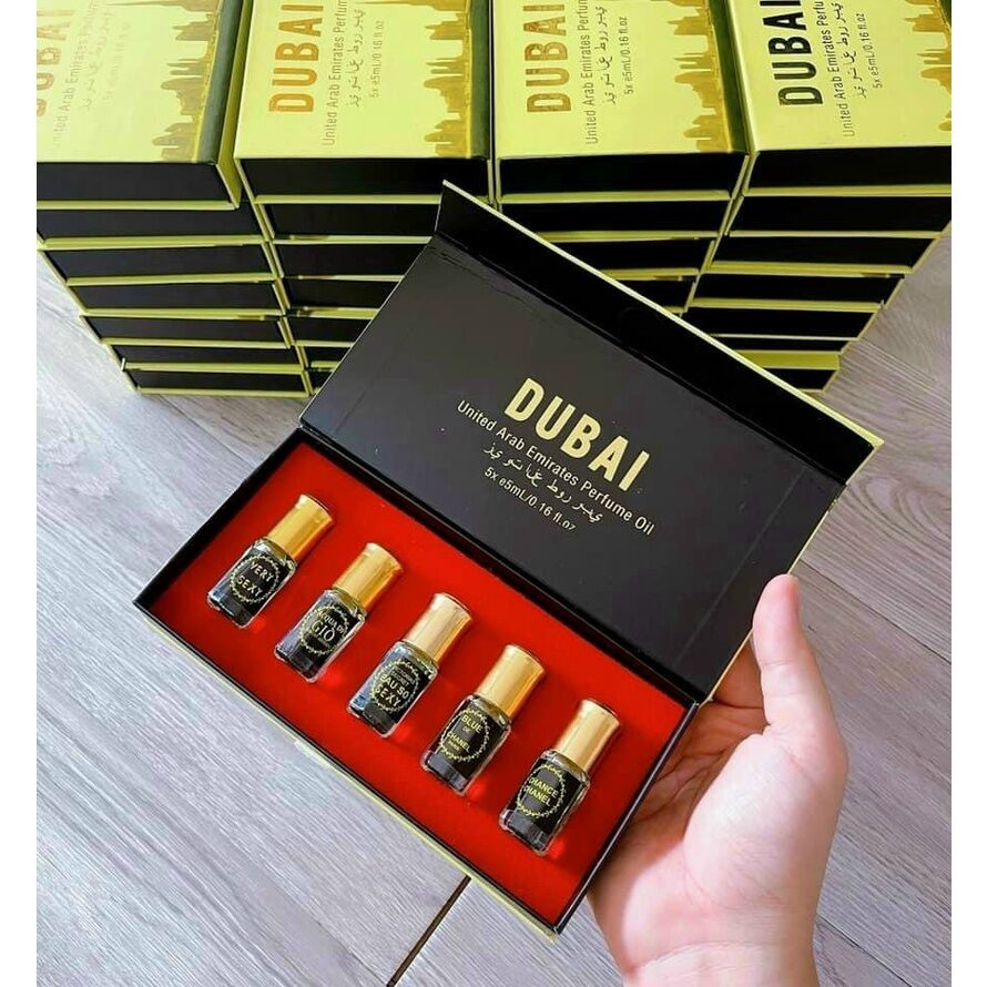 Tinh dầu Dubai Nước hoa Dubai set 5 chai siêu thơm