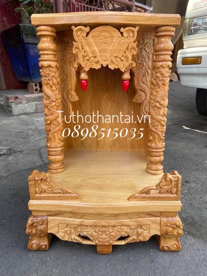 Bàn thờ thần tài ông địa gỗ gõ đỏ 40 x 60cm ( Hàng loại 1 )