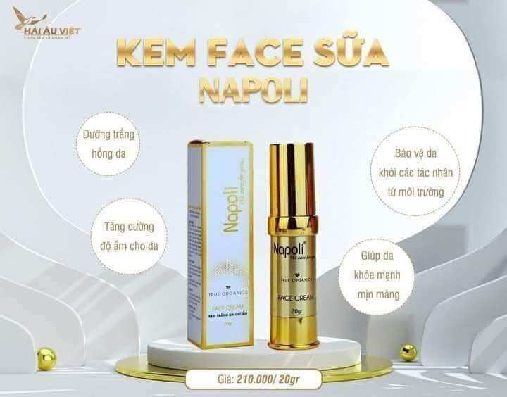 Combo Noãn thực vật và kem face napoli 20gr