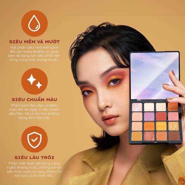 Bảng phấn mắt 16 ô Lemonade Aesthetic Eyeshadow Palette Version 1 20.8g