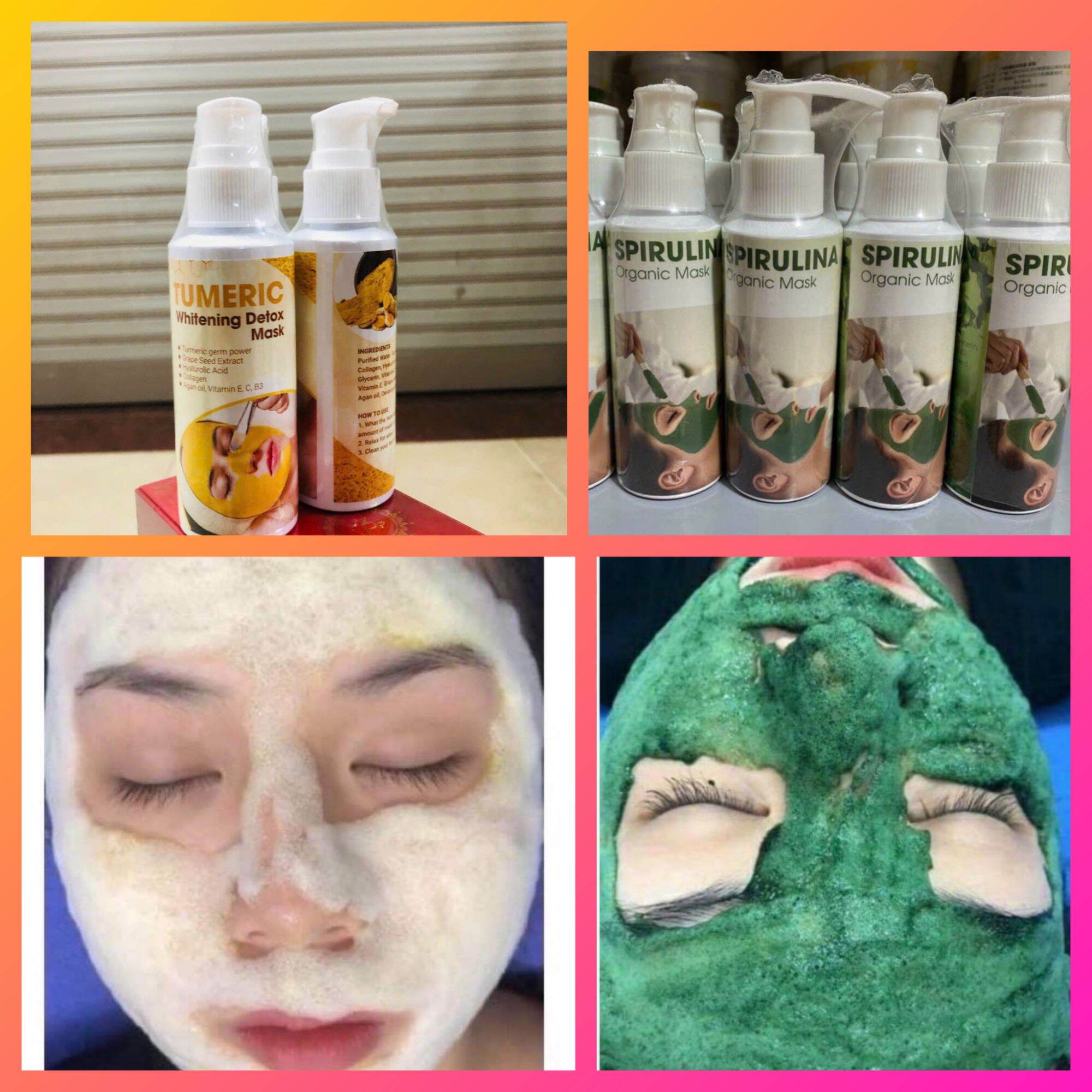 Mặt nạ detox tảo xoắn /tảo sủi bọt thải độc tố cho da, sáng da