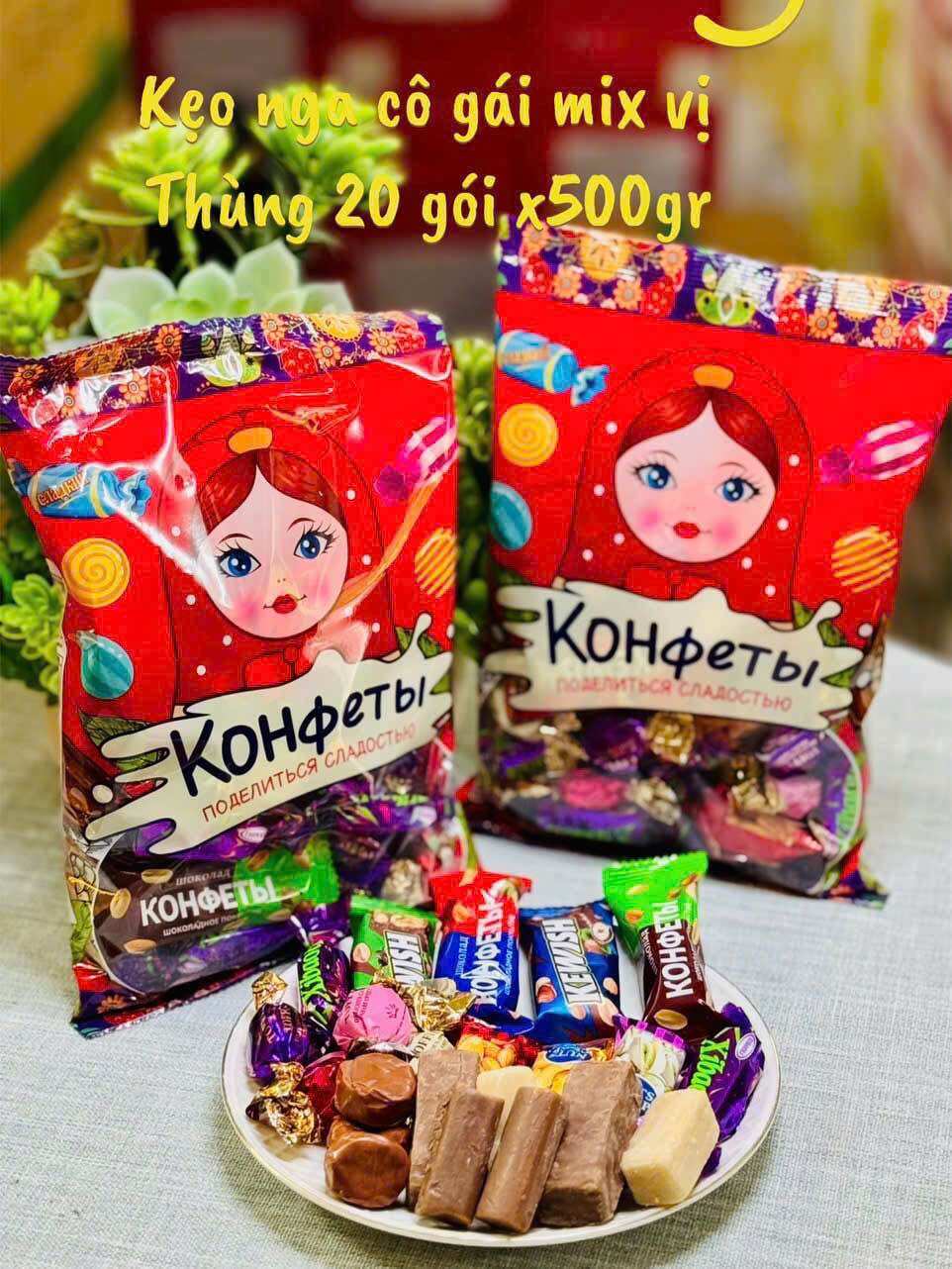 Kẹo SÔCÔLA Mixx Lâu Đài Nga Chính Hãng Xịn Sò Túi Zip (500 Gram)🎠