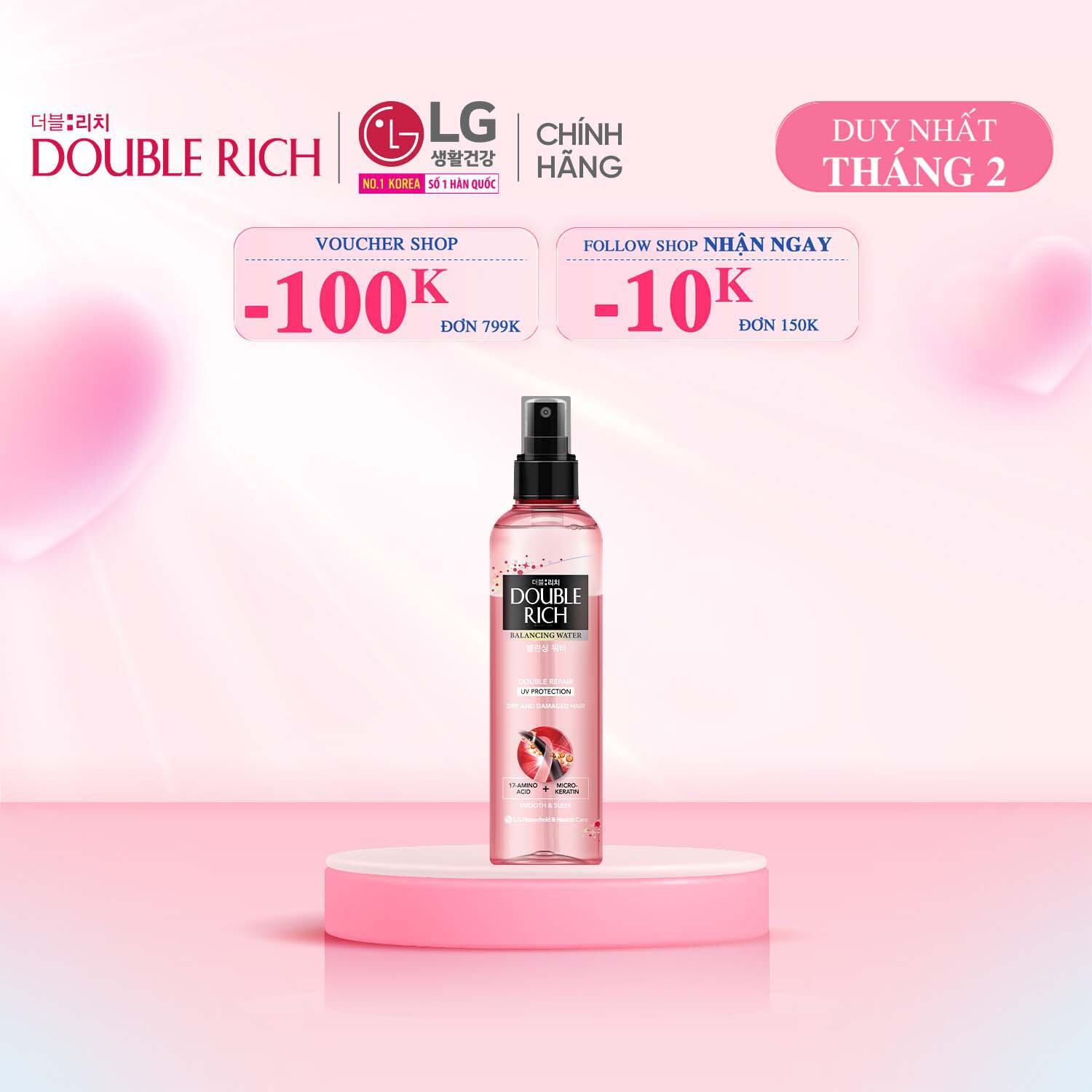 Nước xịt dưỡng tóc Double Rich chăm sóc tóc Khô sơ và Hư tổn 250ml
