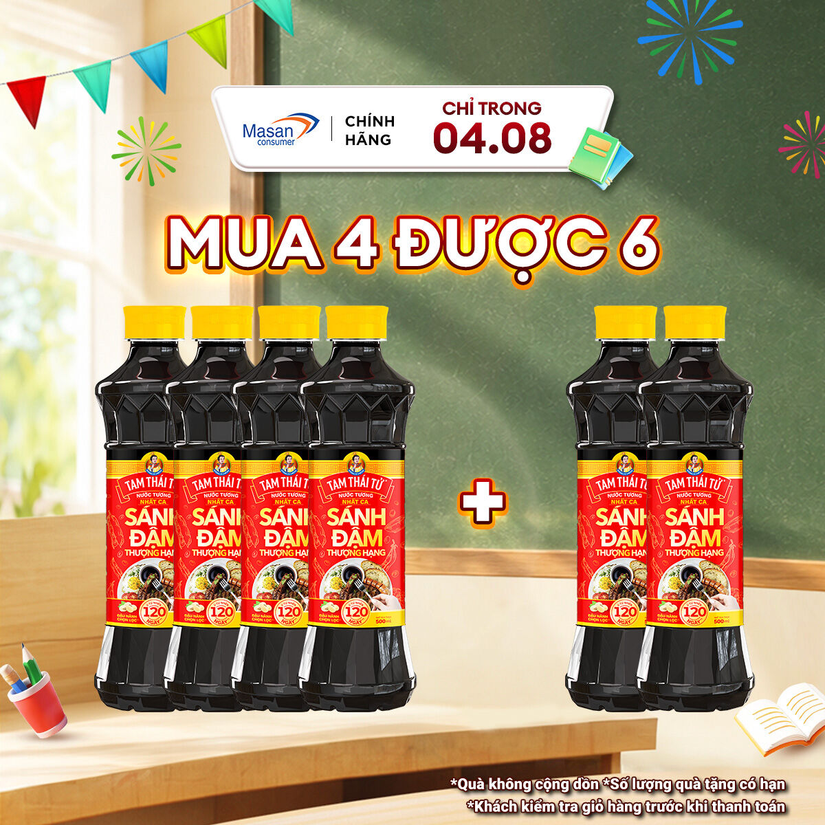 Combo 4 Nước Tương Tam Thái Tử Nhất Ca Sánh Đậm 500Ml