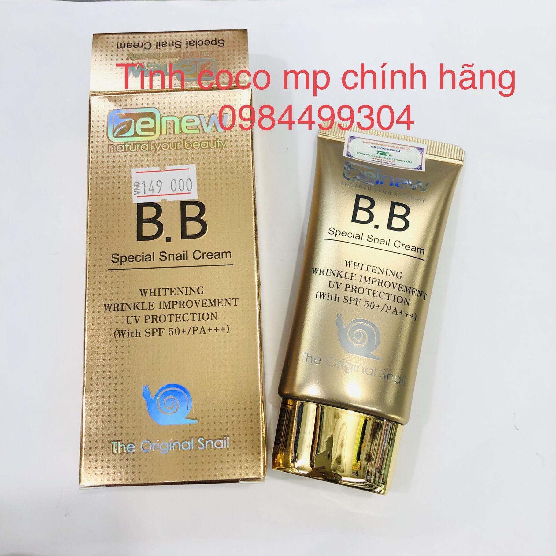 Bb Cream Benew, kem lót nền trang điểm cao cấp, trắng da, chống nhăn, chống nắng 50ml