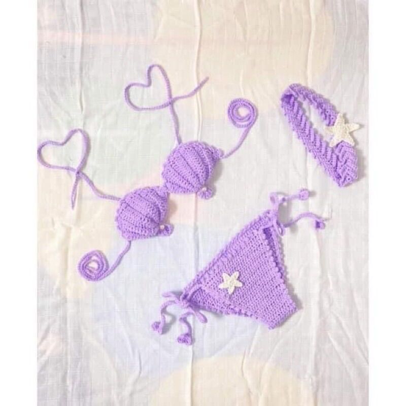 Bikini Handmade đi biển cho bé
