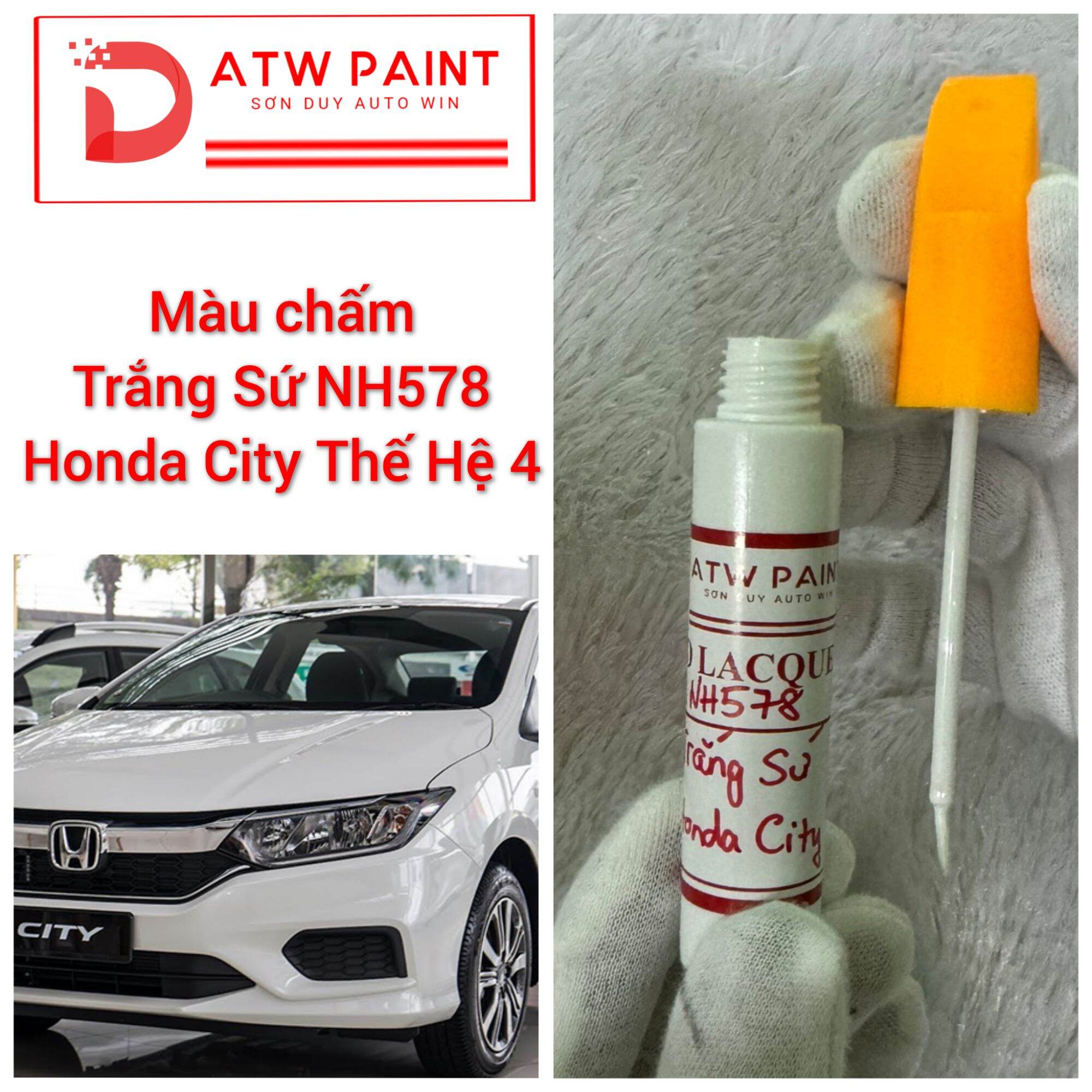 Sơn chấm màu trắng sứ NH578 Honda City thế hệ 4