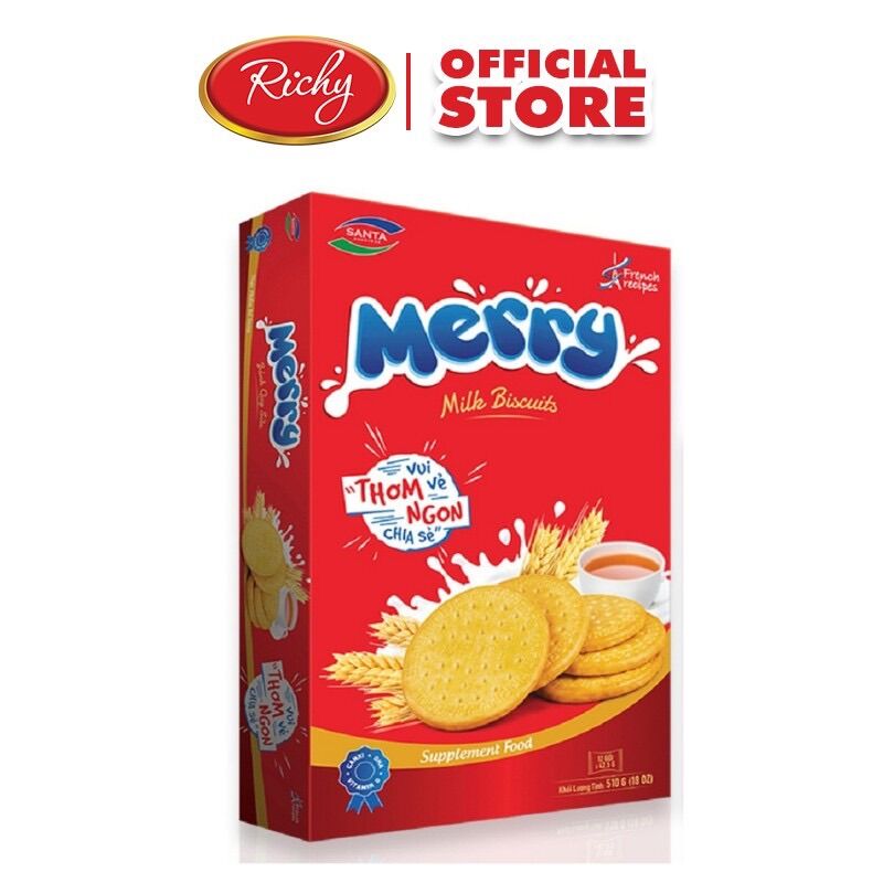 (HÀNG TẾT)BÁNH QUY SỮA MERRY RICHY 510G
