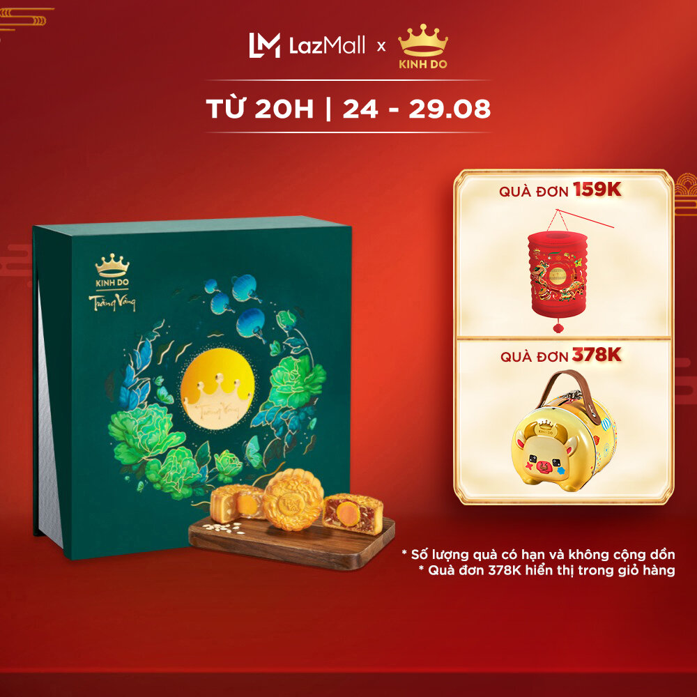 Hộp bánh trung thu Kinh Đô cao cấp - Trăng Vàng Hồng Ngọc An Lành/ An Nhiên