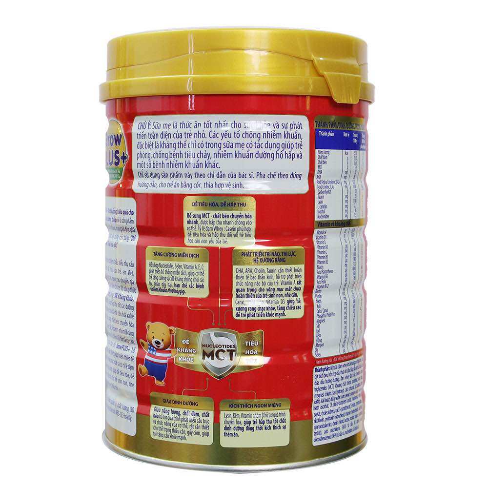 [HSD 10-2025] Sữa Bột Nutifood Growplus Đỏ - Hộp 780g mẫu mới.