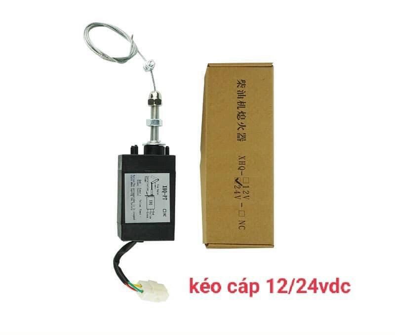 Solenoid 12v 24v tắt máy XHQ-PT, rờ le kéo cáp tắt máy