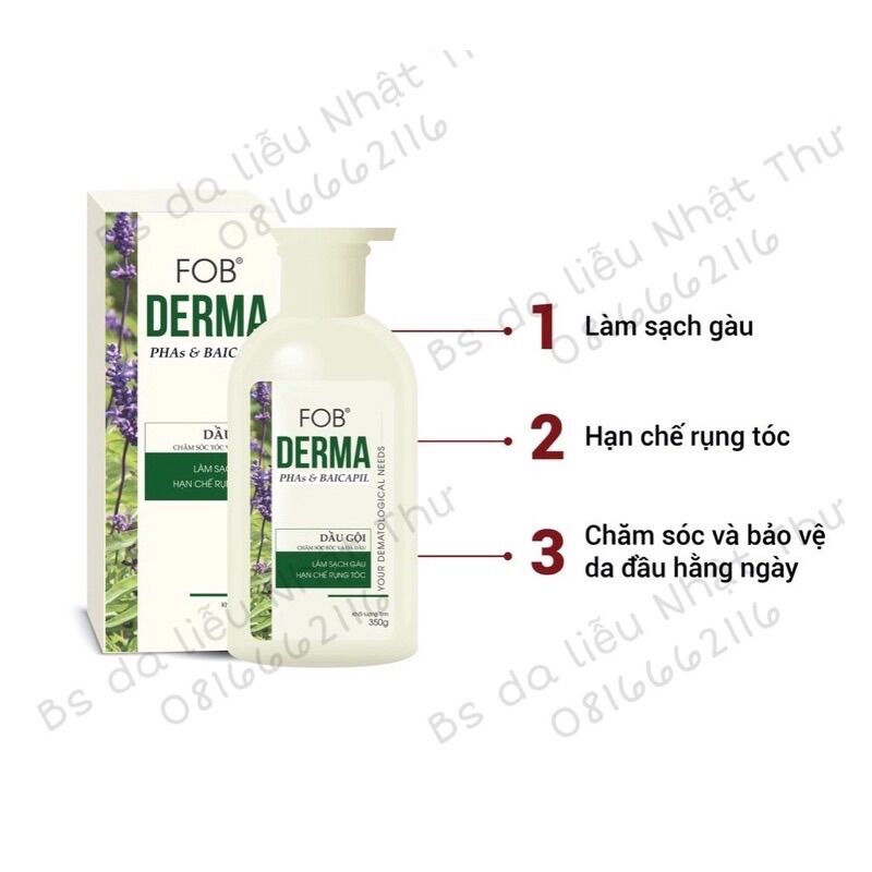 👩🏻‍⚕️ [CHÍNH HÃNG] Mẫu mới Dầu gội FOB DERMA