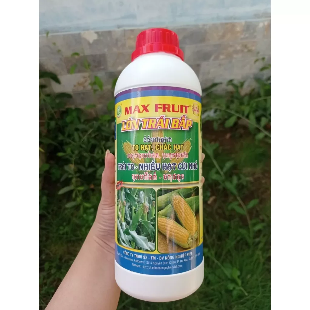 Phân bón max fruit lớn trái bắp - chai 1 lít pha được 500 lít nước
