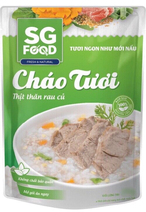 Cháo tươi deli sg food 240g thịt thăn rau củ