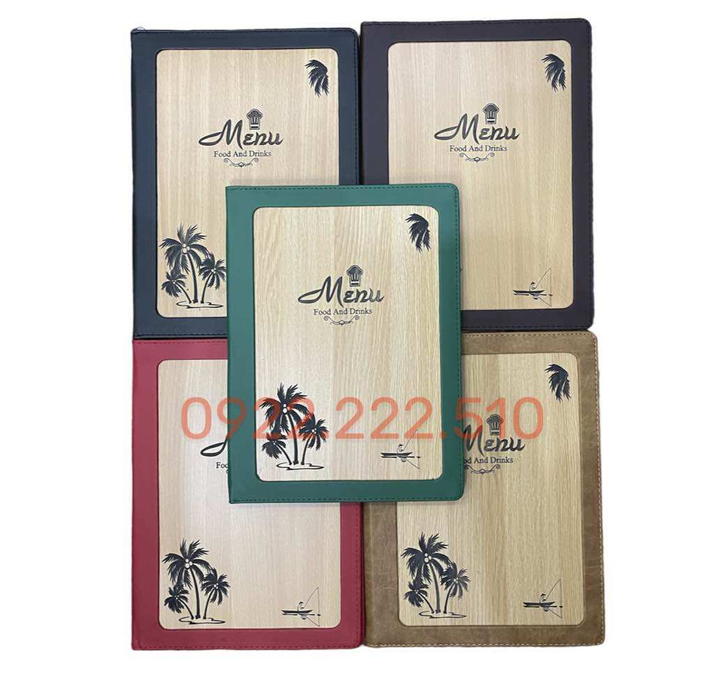 BÌA MENU 10-20 LÁ A4 GỖ 2332