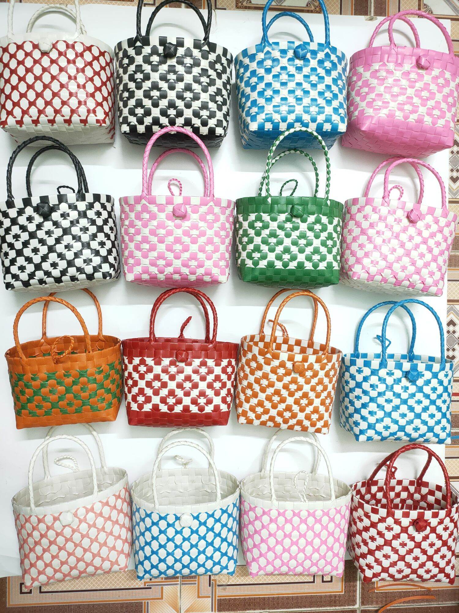 giỏ đan tay lưới size 26 x 13 x 23 cm