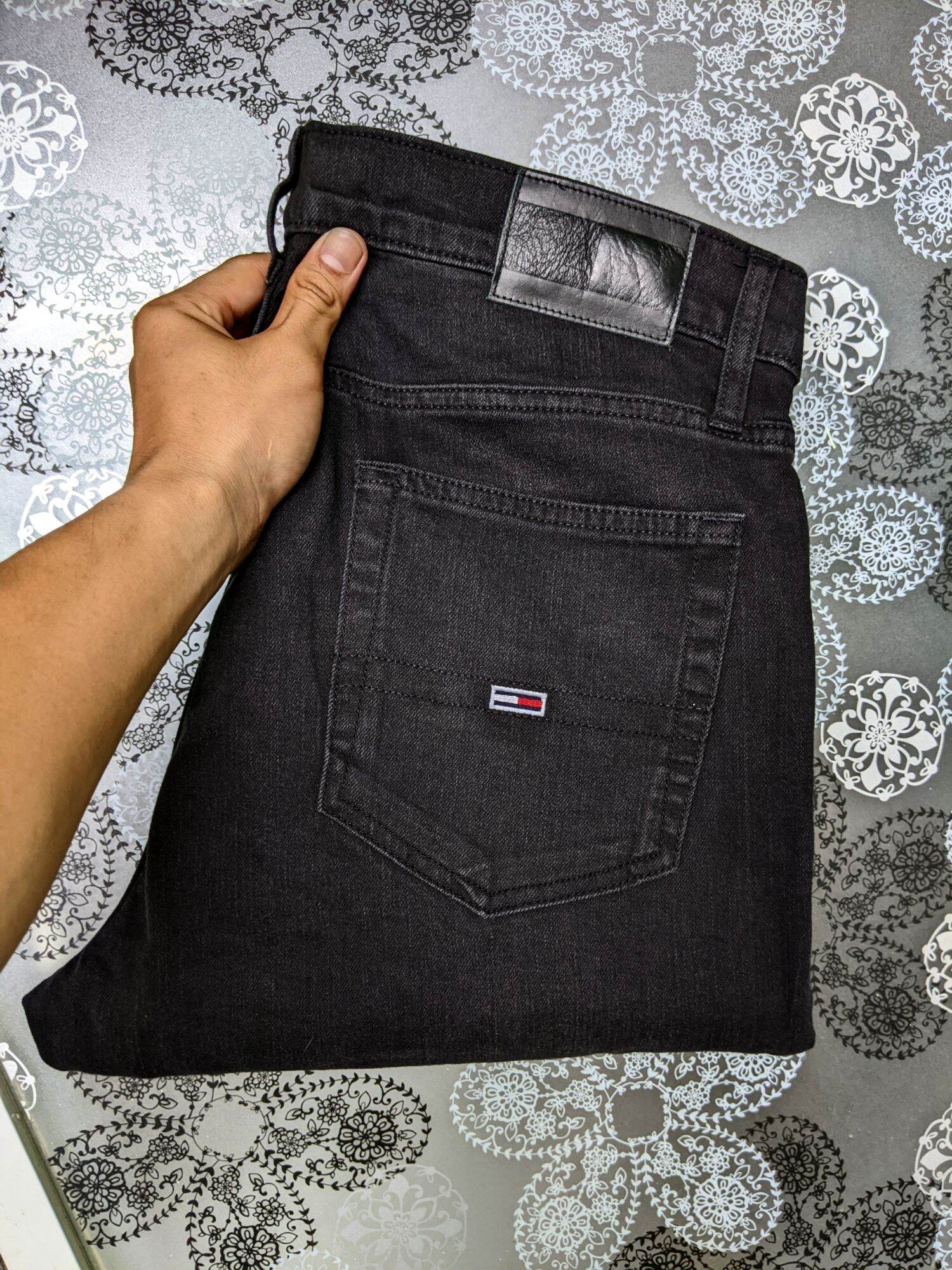 Quần jeans tommy ống đứng chất có dãn nhẹ auth