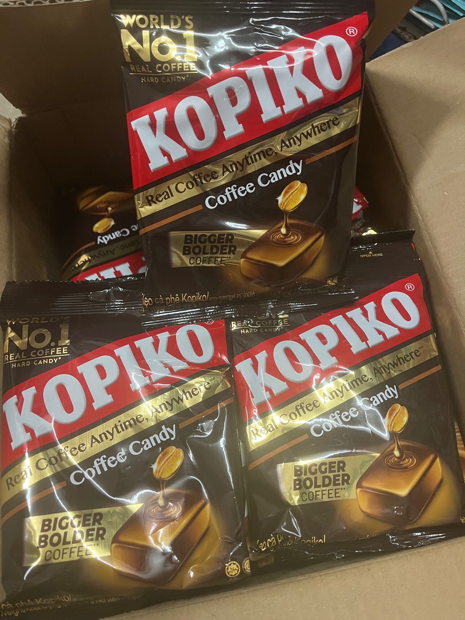 Kẹo cafe Kopiko - combo 5 gói vị cafe đen