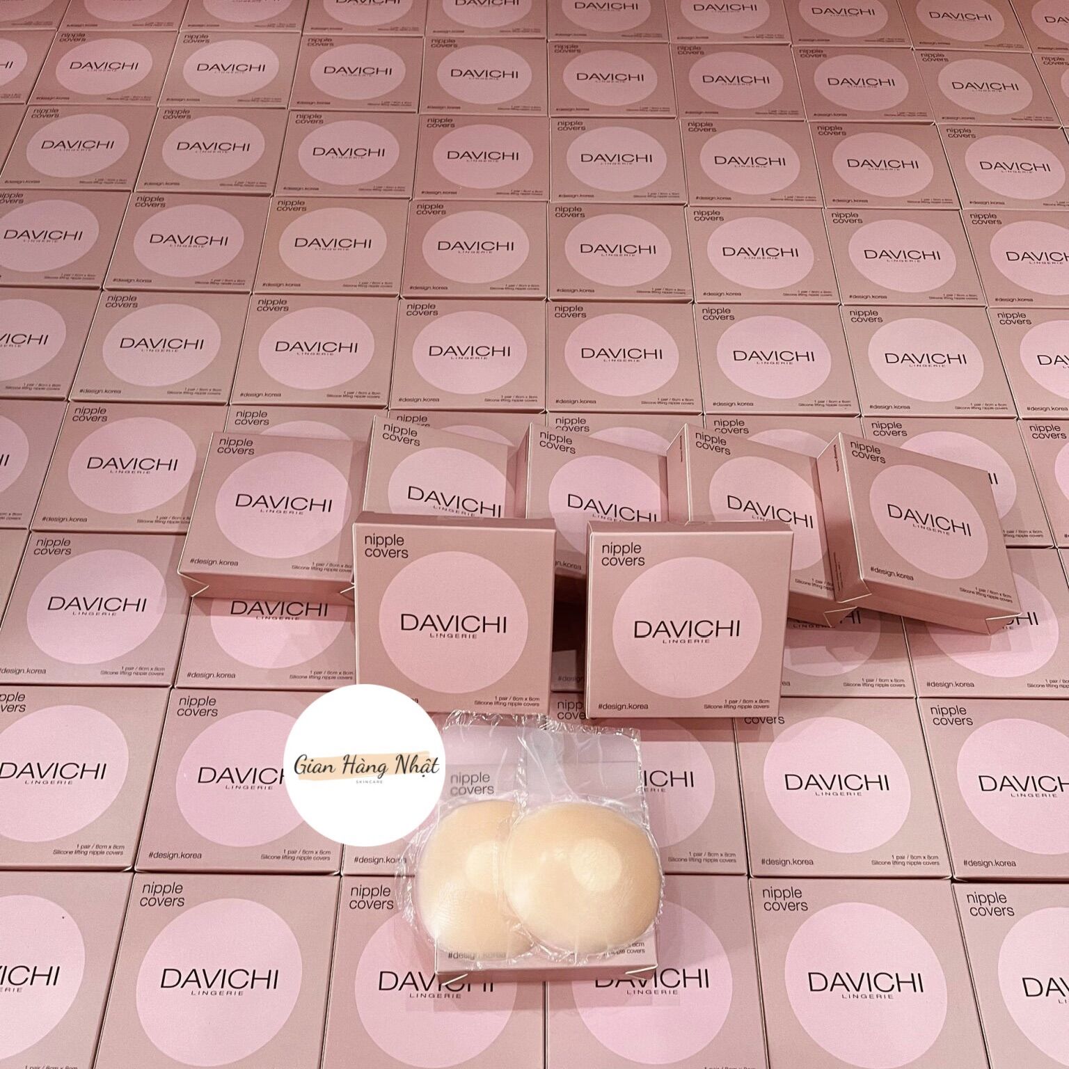 Miếng Dán Nâng Ngực Silicone Davichi Silicone Lifting Nipple Covers(Hộp 1 Cặp)