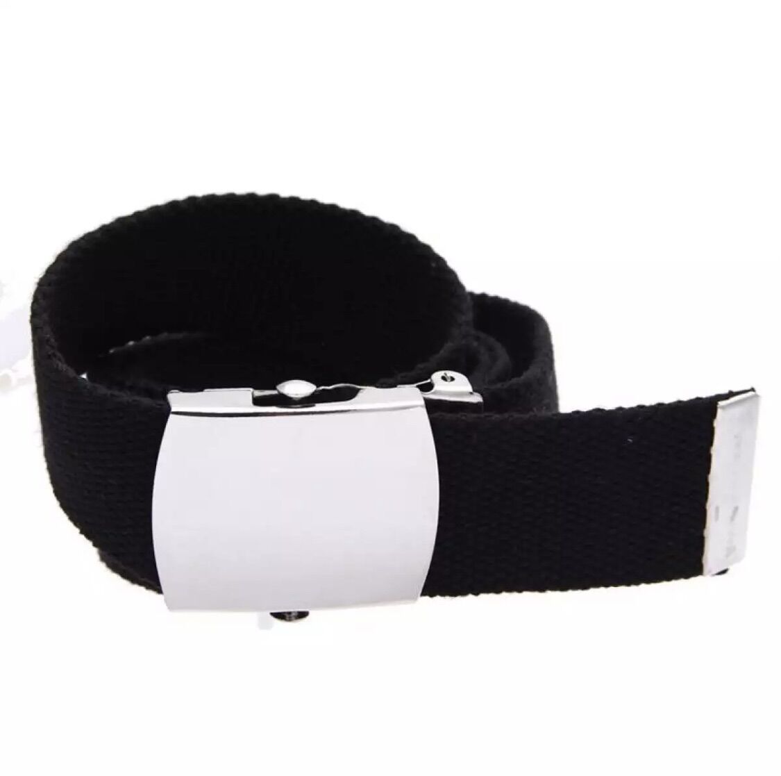 [FREE SHIP MAX] DÂY NỊT DÙ NAM ĐEN MẶT TRẮNG TRƠN