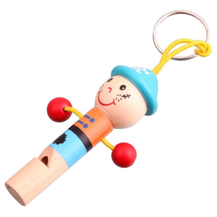 Còi gỗ hình chú hề đáng yêu cho bé