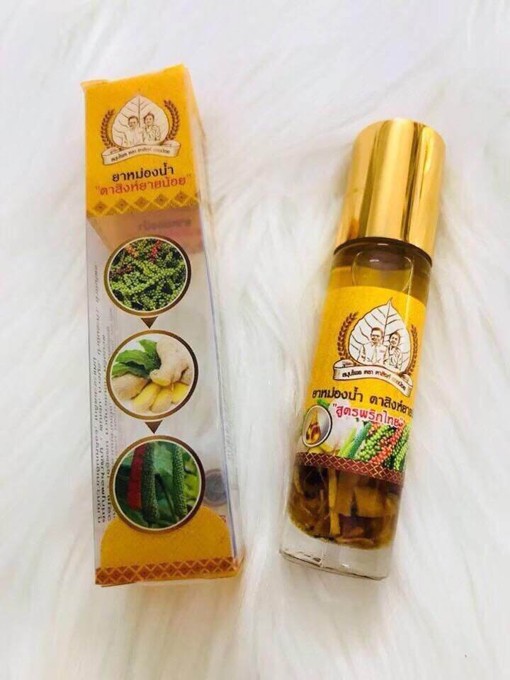 Dầu Lăn Thảo Dược Lá Bồ Đề Original Herbal Massage Oil Thái Lan - Dầu Gừng Tiêu Ông Bà Già Thái Lan