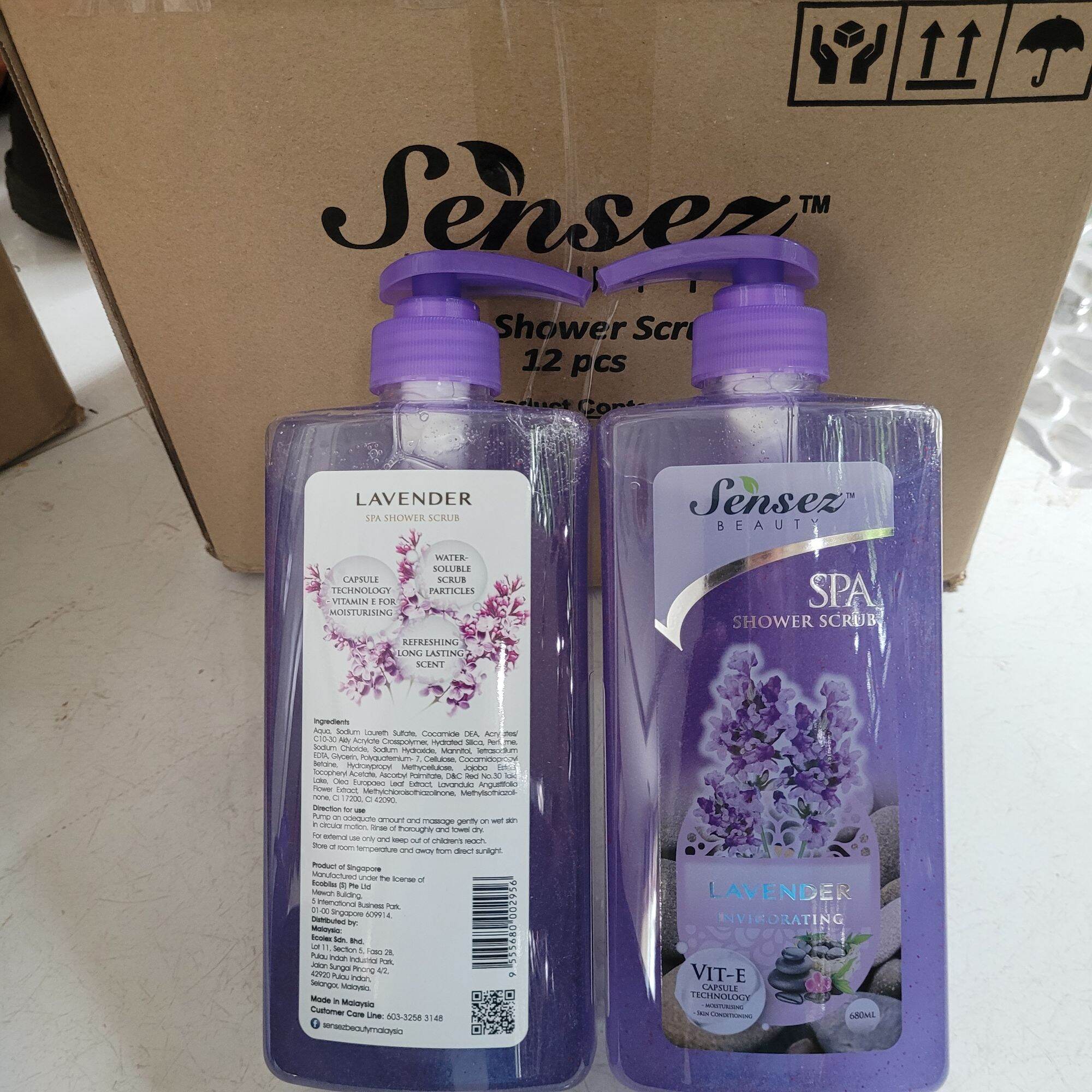 Sữa tắm hạt Massage Sensez từ malaysia.