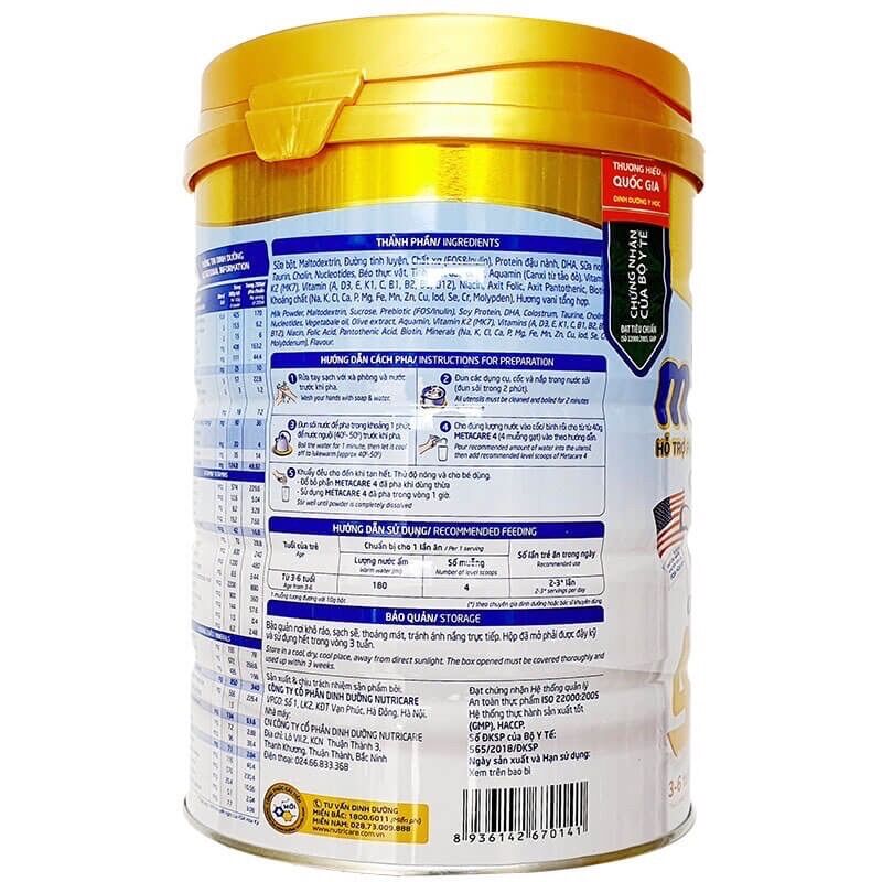 Sữa bột MetaCare số 3 900g