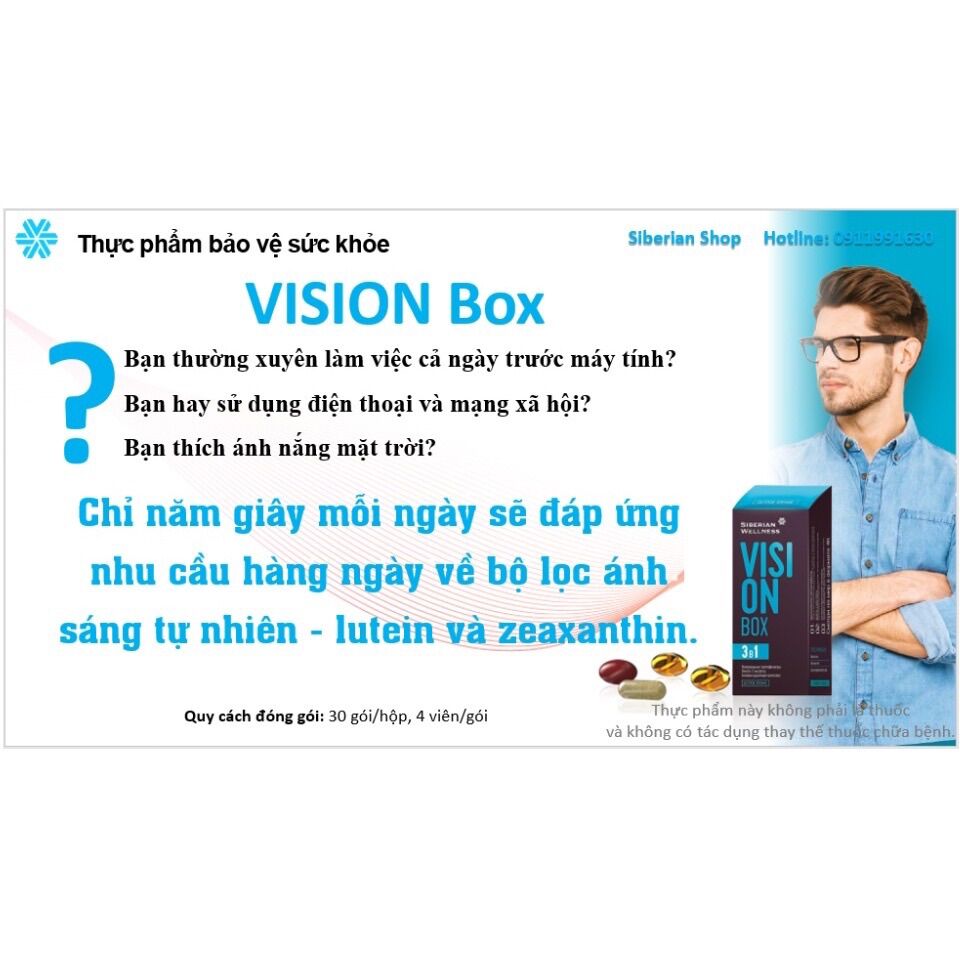 [Hỗ trợ mắt] Thực phẩm bảo vệ sức khỏe Vision Box – 30 túi