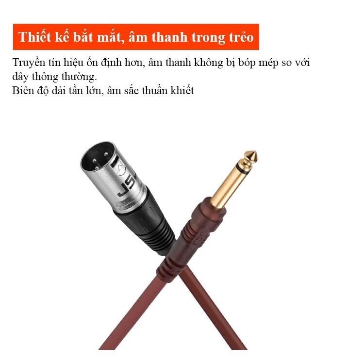 Dây canon đực ra 6 ly, dài 1m