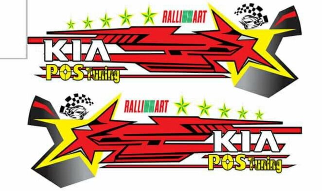 Bộ tem decal sao, ong vàng hot hit trang trí cánh cửa xe tải kia